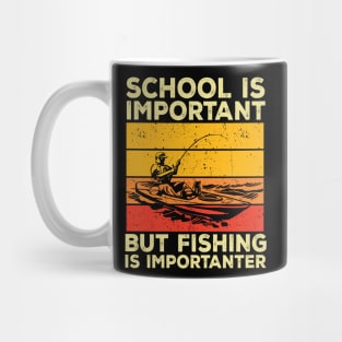 School Is Important But Fishing Is Importanter Mug